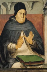 Portret świętego Tomasza z Akwinu (1225-74), około 1475